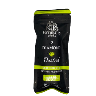 Diamond Dusted Moonrock Infused 2 Pre Rolls Green Apple