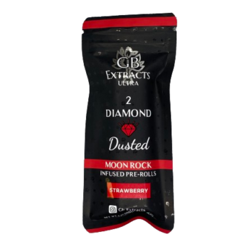 Diamond Dusted Moonrock Infused 2 Pre Rolls Strawberry